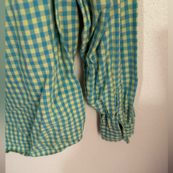 🧡15 for $20🧡 Free Assembly Green & blue Checkered Boys long sleeve shirt| XXL 18 - Picture 4 of 10